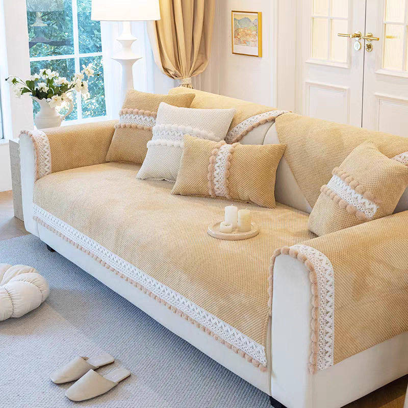 灯芯绒吊穗奶油风沙发垫四季通用防滑坐垫皮沙发套罩盖布巾外,居家布艺,沙发垫,淘宝优惠券,粉丝福利购,淘宝优惠卷
