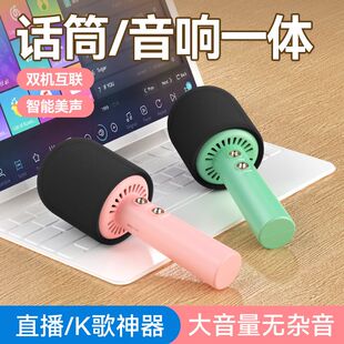 德国进口2022年新款 手机K歌电容蓝牙麦克风无线直播话筒蓝牙声卡