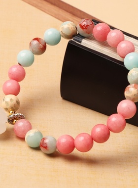 2025新款国风蛇纹金丝南瓜单圈手链女小清新节日礼品手饰