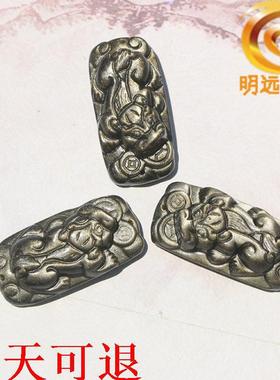 天然金曜石手链配件 貔貅手牌 金眼效果好 海丰可塘宝石厂家批发