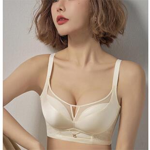 桑蚕丝性感全罩杯小胸无钢圈轻奢 8902调整舒适文胸无磁中薄款