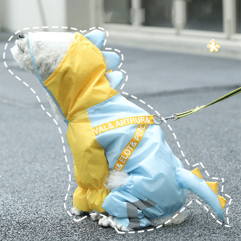 狗狗雨衣夏季雨天防水宠物小狗小型犬中型犬泰迪比熊四脚雨披