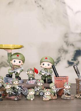 厂家直供家居摆件特种兵卡通公仔新款娃娃玩偶树脂工艺品创意装饰