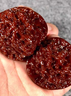 文玩核桃大尺寸手把件机刷包浆王勇大官帽盘玩男士手玩麻42-52mm