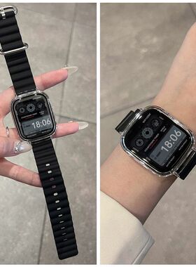 适用红米watch5表带小米手环9Pro海洋硅胶多巴胺小米Redmi4/3/2/1代腕带可爱ins风Redmiwatch3青春版硅胶表带