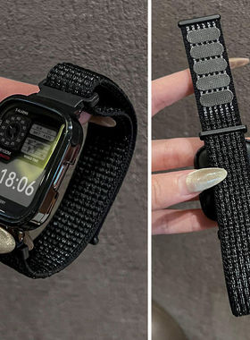 适用红米watch4表带尼龙回环编织魔术贴表带小米Redmi4/3/2/1代透气运动腕带红米Redmi3青春版ins风学生表带