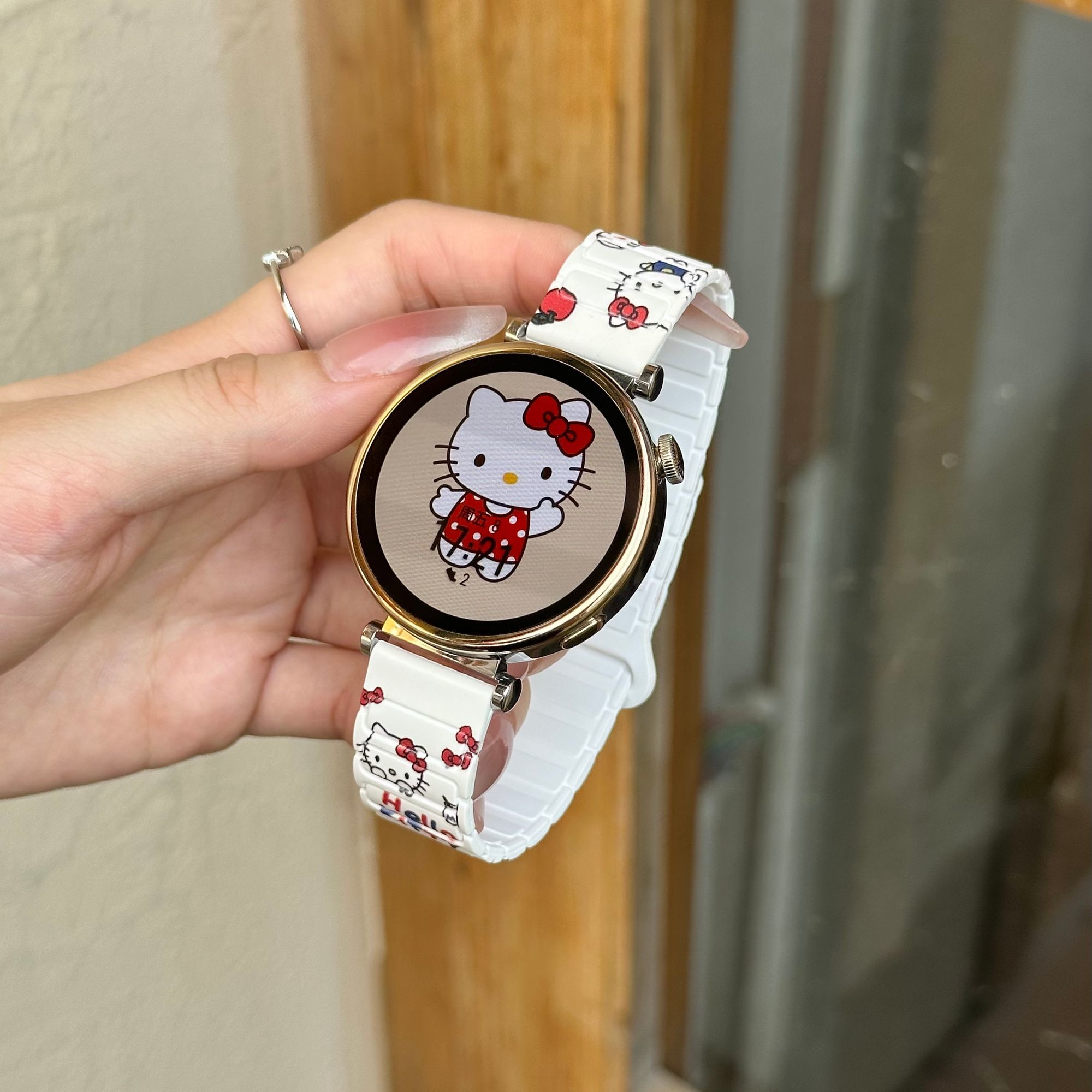 sanD-P华为GT54可爱kt猫磁吸腕带