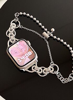 适用红米watch4表带新款朋克金属表链小米Redmi3青春版表带红米watch4/3/2/1代小香风女小米9Pro金属表链