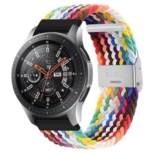 适用小米watchS2手表尼龙编织卡扣表带小米S1Pro表带尼龙小米color2尼龙编织真我t1手表带22mm彩虹表带20mm