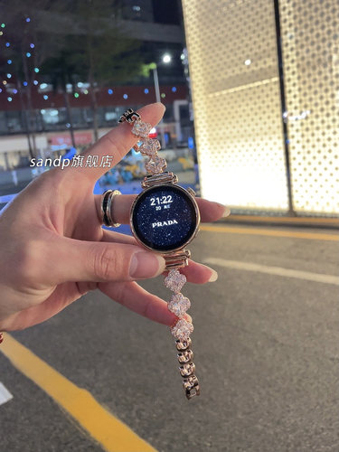 sanD-P华为GT5GT4四叶草镶钻表链