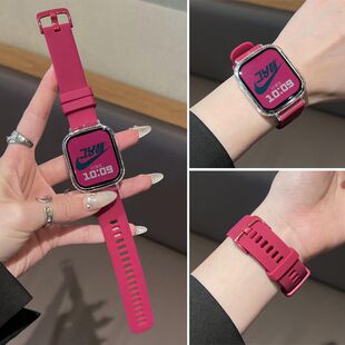 1代硅胶表带 透明保护壳红米watch4 适用红米watch5表带小格纹硅胶腕带小米手环9Pro表带小米watch3青春版