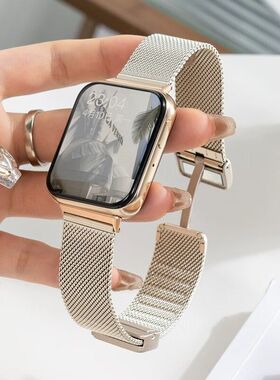 适用oppo watch4Pro表带米兰磁吸金属表带watch3pro/3米兰尼斯磁吸watchSE米兰磁吸折叠扣OPPO1/2代46mm表带