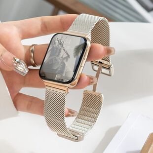 适用oppo watch4Pro表带米兰磁吸金属表带watch3pro/3米兰尼斯磁吸watchSE米兰磁吸折叠扣OPPO1/2代46mm表带