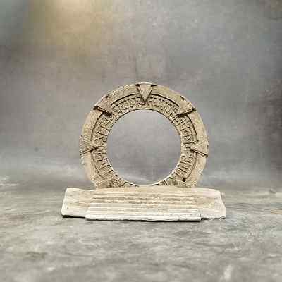 冬官手作 水泥树脂鱼缸造景摆件布景科幻时空门虫洞星门星际之门