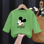 长袖 T恤春秋季 新款 100%纯棉男童装 韩版 儿童宝宝卡通帅气印花上衣