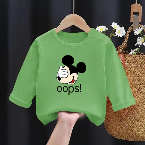 100%纯棉男童装长袖T恤春秋季新款韩版儿童宝宝卡通帅气印花上衣