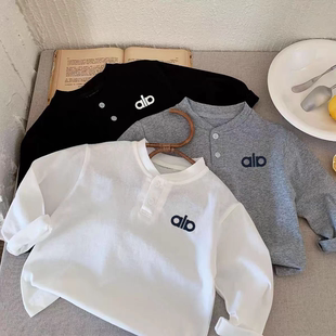 小孩儿童宝宝长袖 新款 T恤帅气百搭打底上衣 春秋季 纯棉男童POLO衫