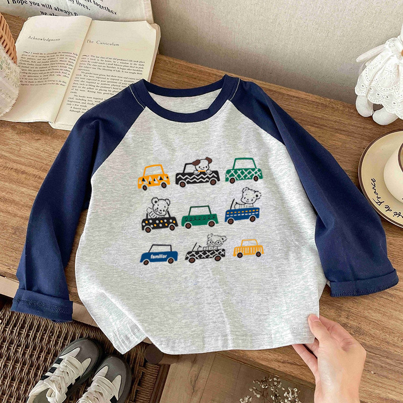 纯棉男童装拼色圆领长袖T恤2026春秋季中小儿童宝宝百搭打底上衣,童装/婴儿装/亲子装,T恤,淘宝优惠券,粉丝福利购,淘宝优惠卷