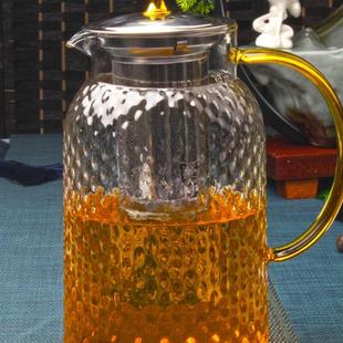 超大玻璃茶壶泡茶壶茶水过滤办公家用加厚茶具耐热耐高温煮水壶