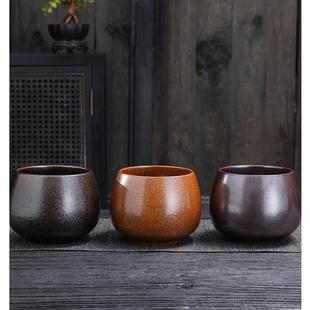 茶渣缸茶洗窑变复古杯洗陶瓷禅意水盂家用茶渣桶桌面垃圾桶烟灰缸