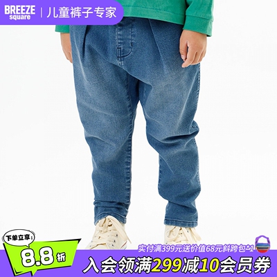 BREEZEsquare男童裤子女童裤子早秋牛仔裤儿童休闲裤R421083