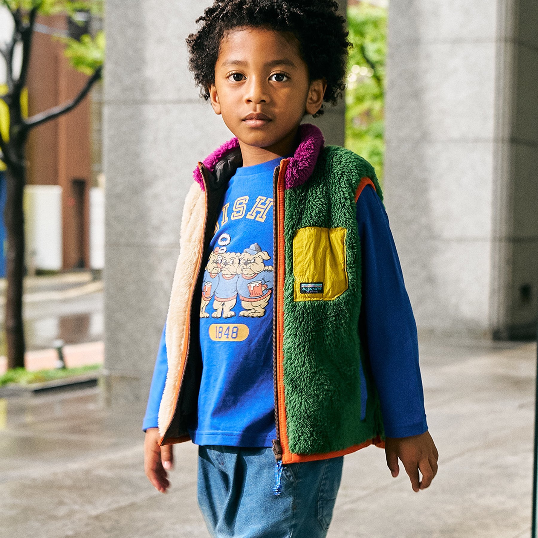 BREEZEsquare儿童双面多穿马甲