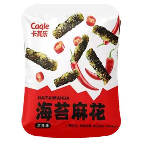 卡其乐工厂直发海苔甜辣小麻花芝麻整箱袋装3kg包邮