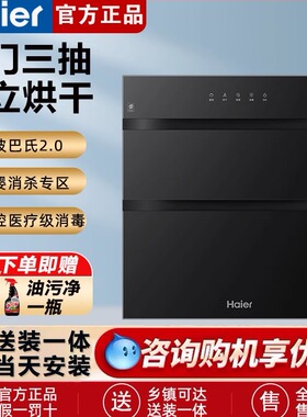 海尔消毒柜家用小型嵌入式厨房大容量母婴级消毒碗柜烘干EB031