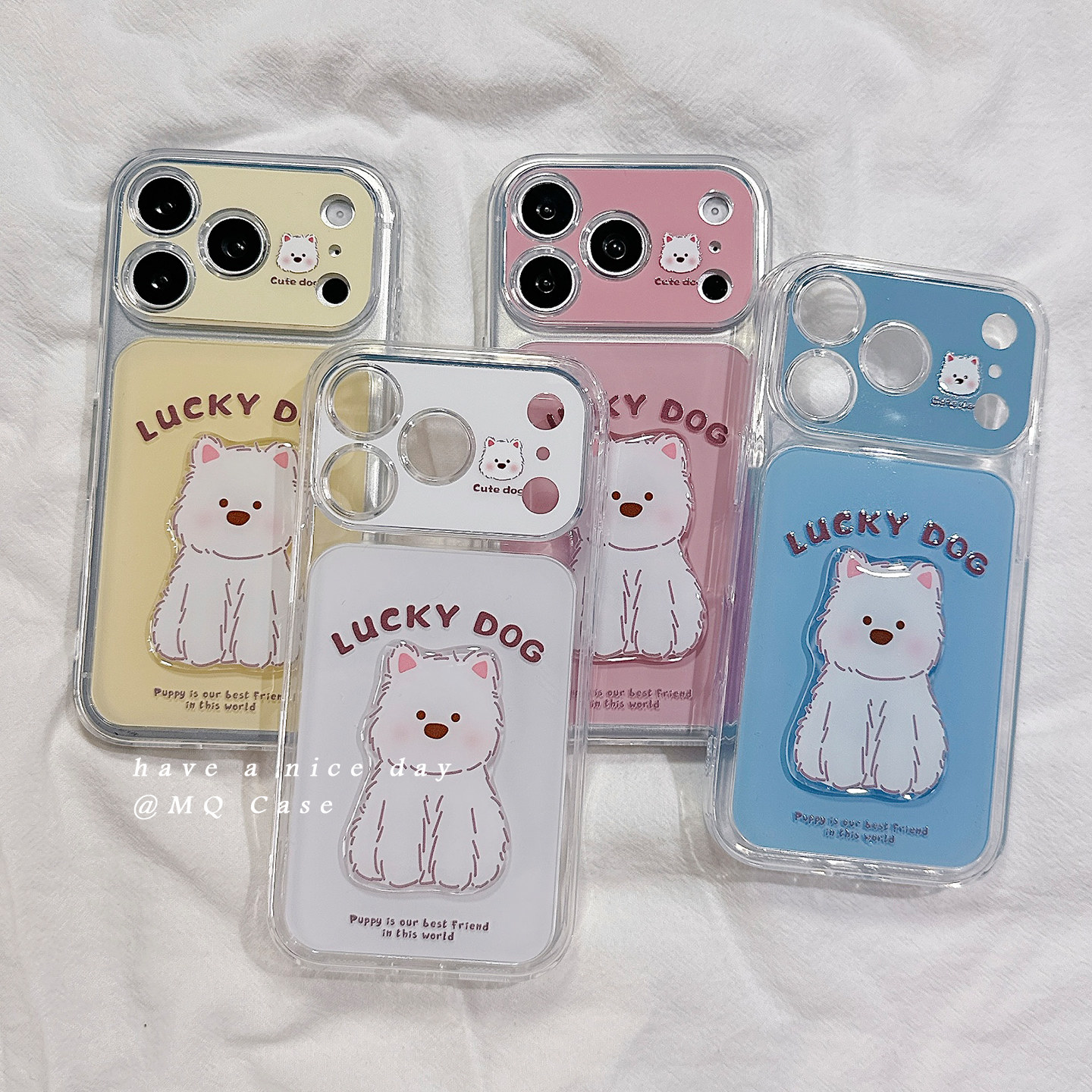 ins可爱立体小狗适用苹果17手机壳iPhone17Promax新款16高级感15保护套硅胶防摔全包镜头情侣男女款超薄软壳p
