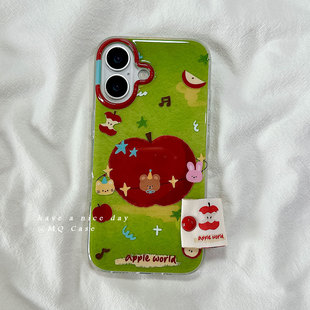 趣味可爱卡通适用苹果16Promax手机壳iPhone15新款13高级感14保护套防摔硅胶17Pro全包创意小清新日韩女款软p