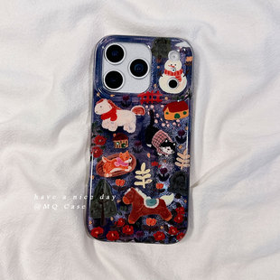 小众艺术感油画小马适用苹果17手机壳iPhone17Promax新款16高级感15保护套13硅胶14防摔全包创意女款软壳男生