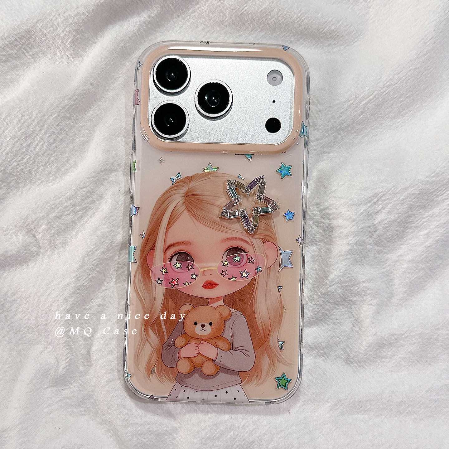 适用于iPhone可爱星星女孩手机壳