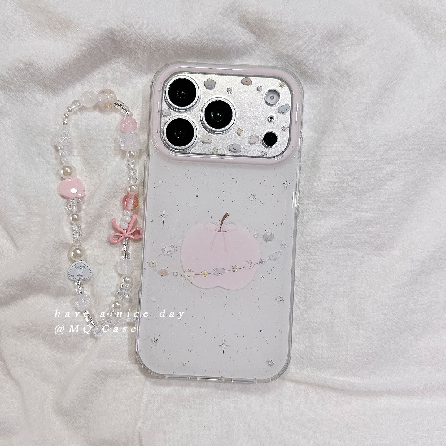 ins少女可爱卡通星球适用苹果17手机壳iPhone17Promax新款16高级感15保护套硅胶防摔全包女款带链条软壳超薄p