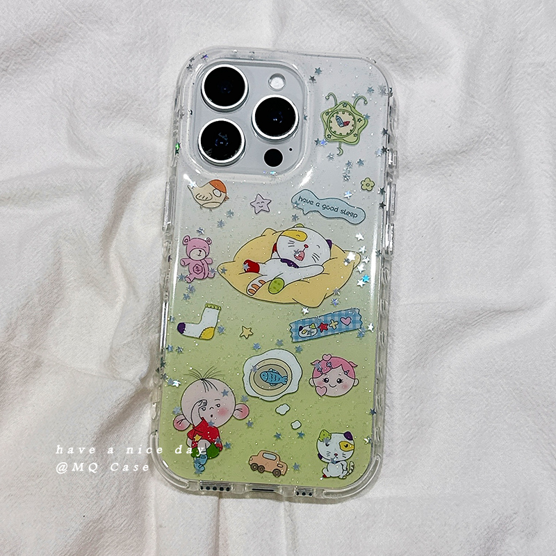 趣味小花猫适用苹果16手机壳iPhone15Promax新款13/14高级感16promax保护套硅胶防摔全包创意清新创意软壳女p