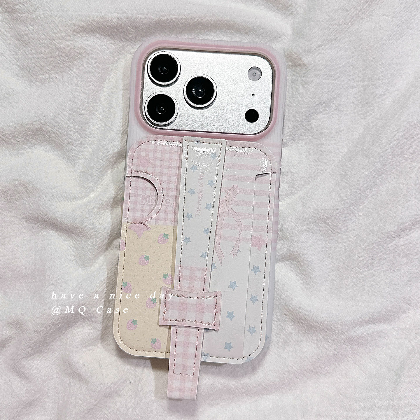 适用于iPhone少女心卡包手机壳