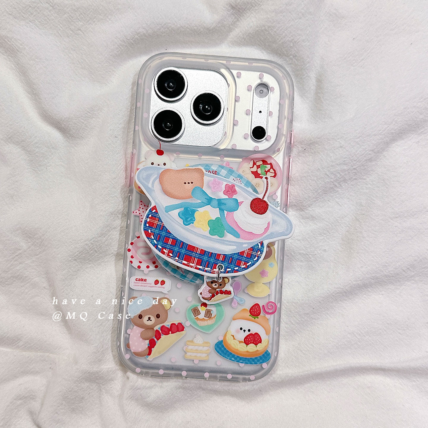 ins韩风少女心可爱卡通适用苹果17手机壳iPhone17Promax新款16高级感15磁吸保护套硅胶防摔全包带支架女软外p