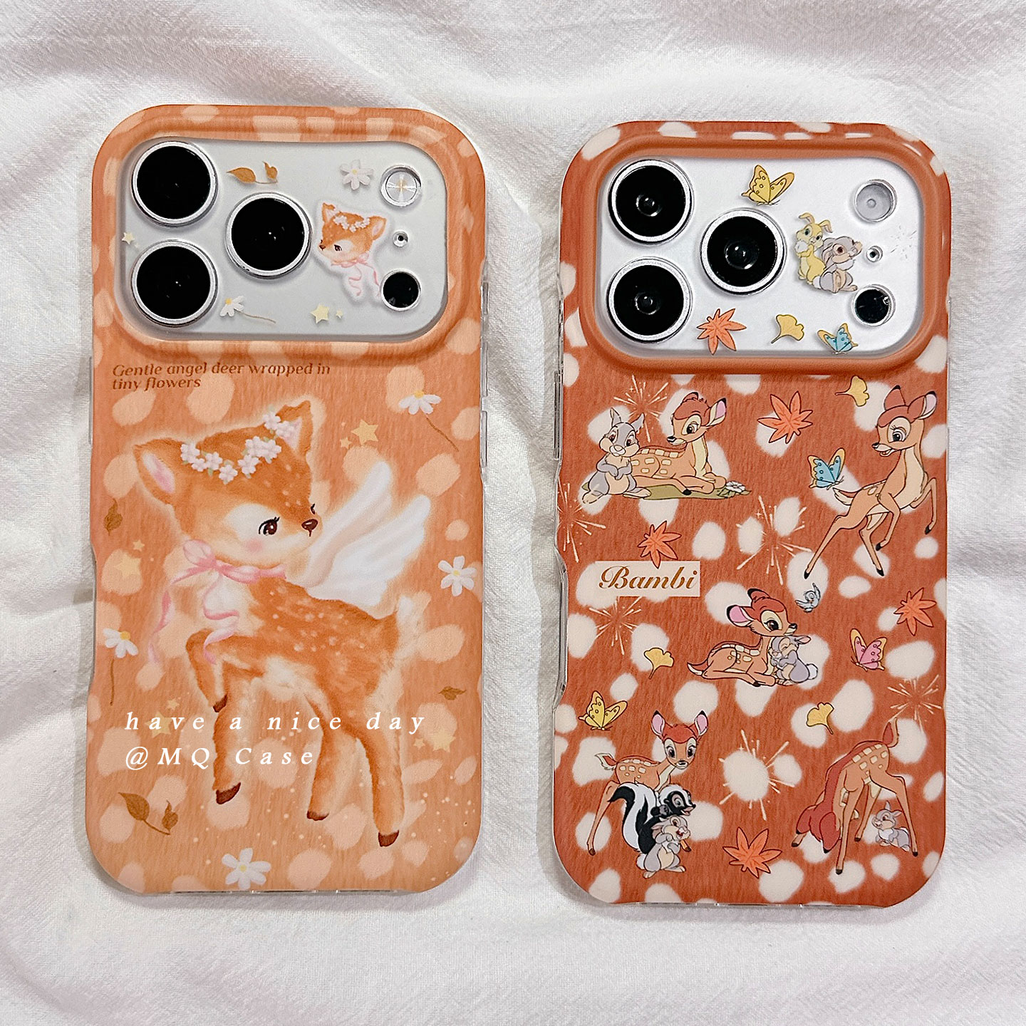 ins日韩可爱梅花鹿适用苹果17手机壳iPhone17Promax新款18pro高级感16保护套15pro硅胶防摔全包创意女款软壳p