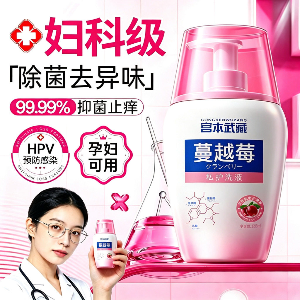 宫本武藏蔓越莓私密护理清洗液