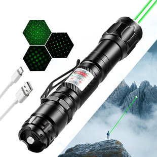 大功率激光笔充电强光激光镭射灯满天星图案远射绿外线户外指示灯