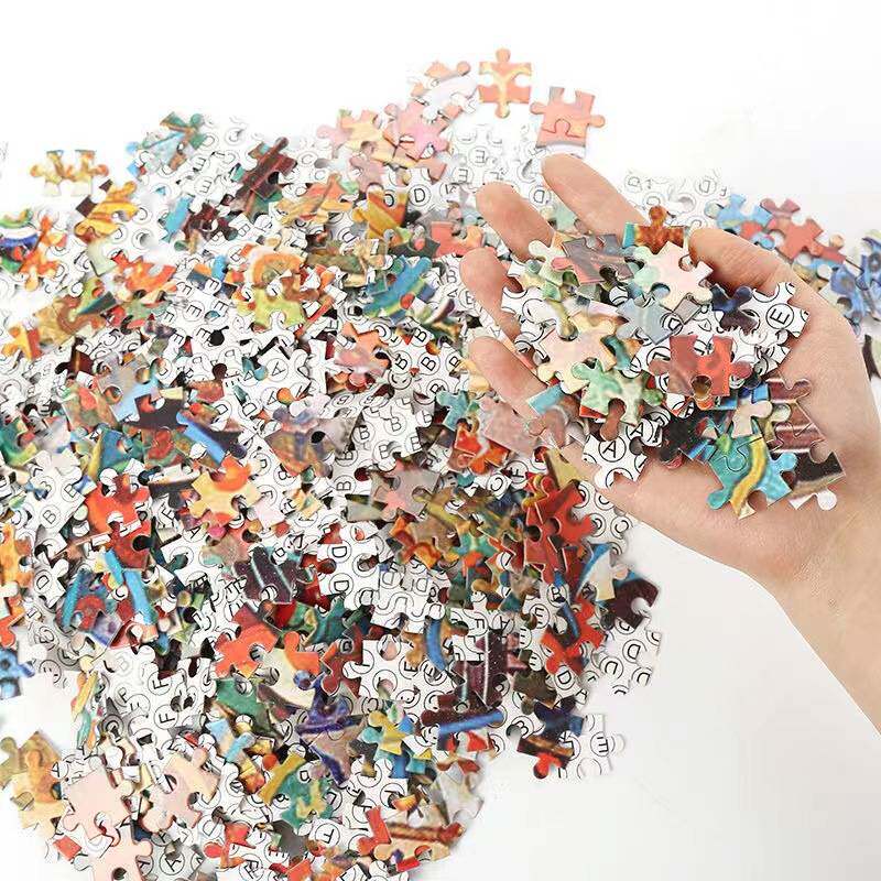 1000片拼图纸成人一千块卡通风景烧脑益智游戏夜市摆地摊儿童玩具