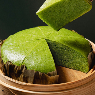 峰仔麦青发糕大麦汁蒸糕400g*5袋 营养早餐酒店点心糯米糕白糖糕