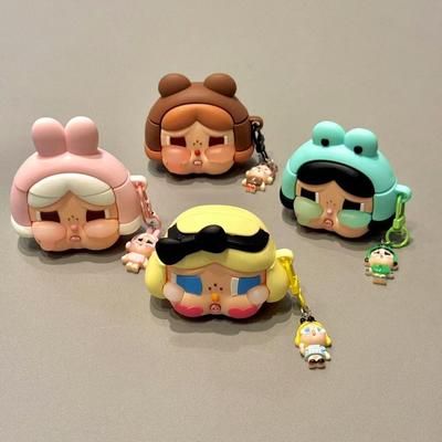 呆萌可爱卡通爱丽丝小兔哭娃耳机套适用AirPods1/2代耳机套苹果无线蓝牙新款3/4代pro3代耳机套保护套硅胶女