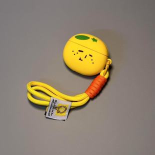 趣味柠檬表情适用airpodspro2苹果无线蓝牙耳机壳airpods4保护套新款 2代耳机套女硅胶新3代创意软壳 airpods1