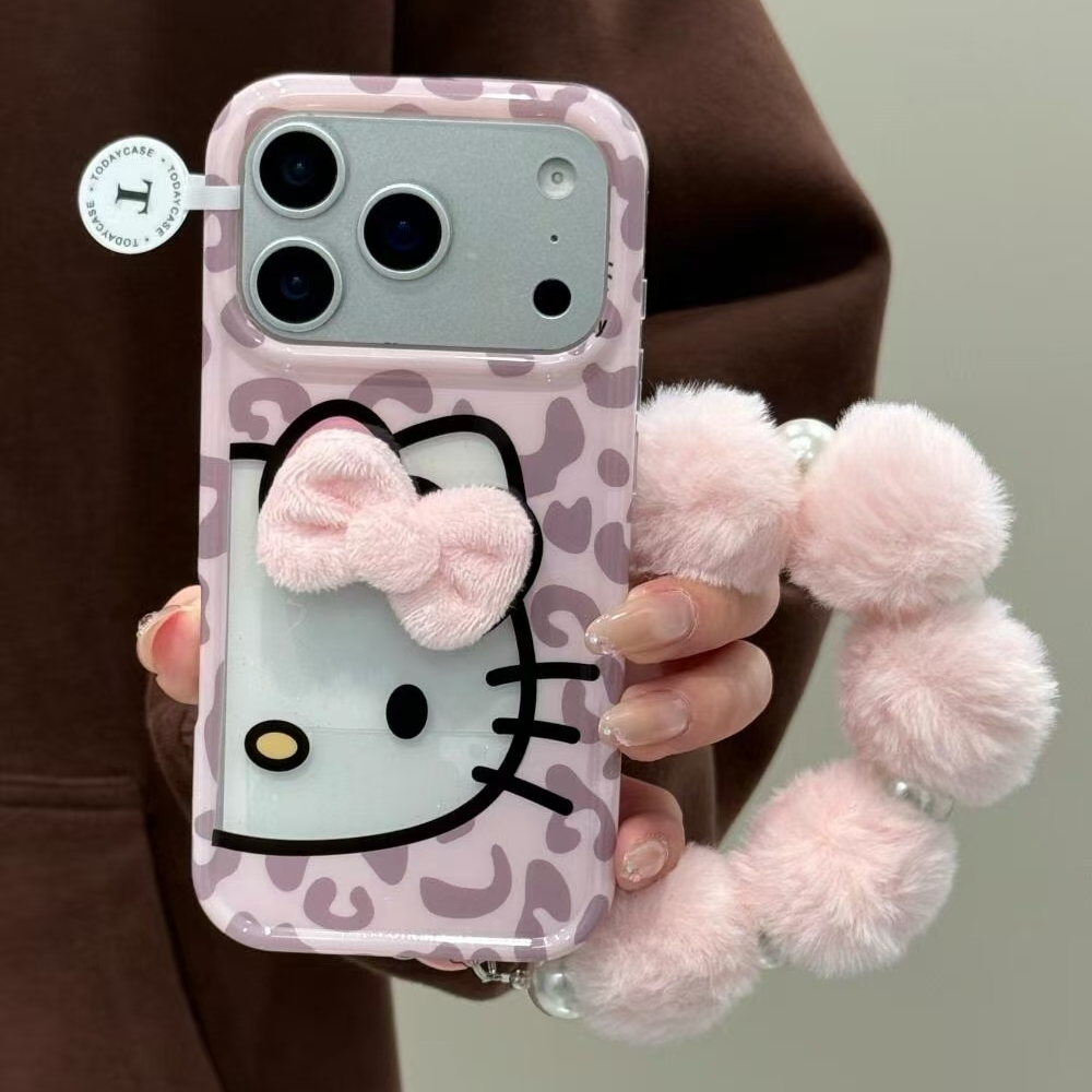 粉豹纹镂空凯蒂猫适用iPhone17promax手机壳15新款17pro网红女款13创意全包防摔16pro超好看17保护套