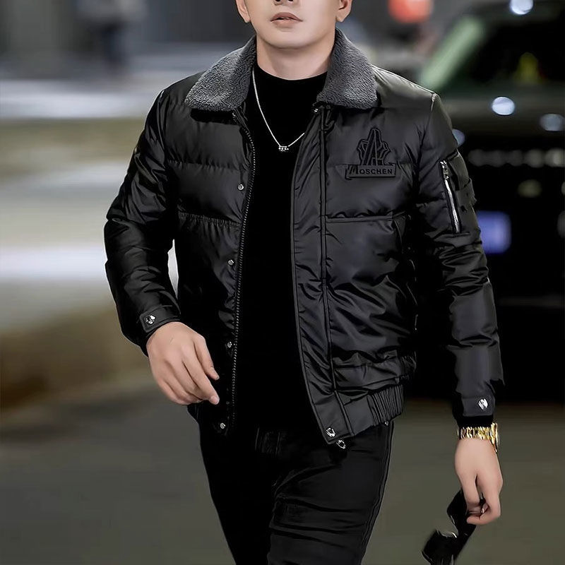 棉服外套秋冬外套男新款正品棉服男时尚免冼百搭修身保暖上衣