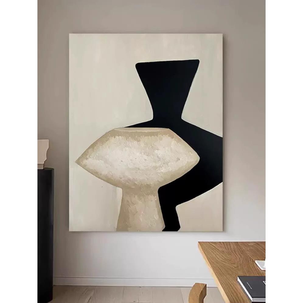 CM.纯手绘油画肌理现代简约客厅装饰画极简抽象玄关简约无框挂画