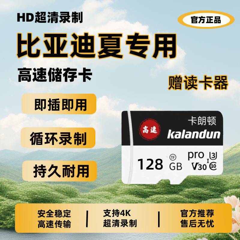 比亚迪夏行车记录仪专用内存卡比亚迪夏哨兵模式高速存储卡tf卡SD