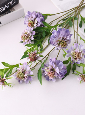 2025新款欧式仿真松虫花艺家居装饰婚庆大厅摆件绢布艺品拍摄道具