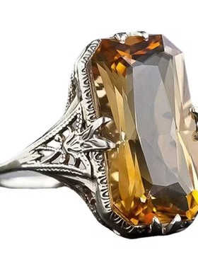 2025新款跨境潮流爱心澳宝白金戒指不规则设计个性小众魅力饰品