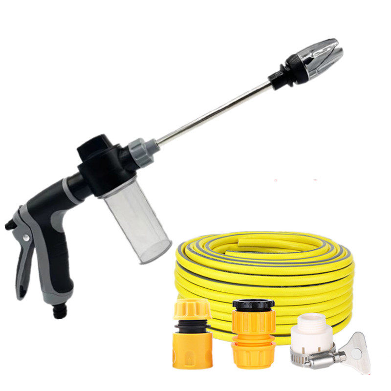 跨境爆款长杆枪洗车水枪家用洗车工具金属加长杆包胶手柄洗车